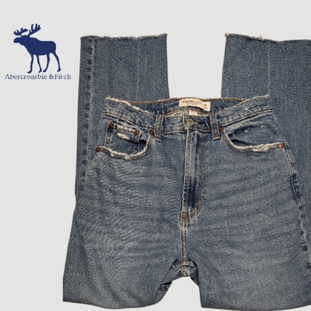 ABERCROMBIE & FITCH Curve Love The Ankle Straight Ultra High Rise Jean size 26
